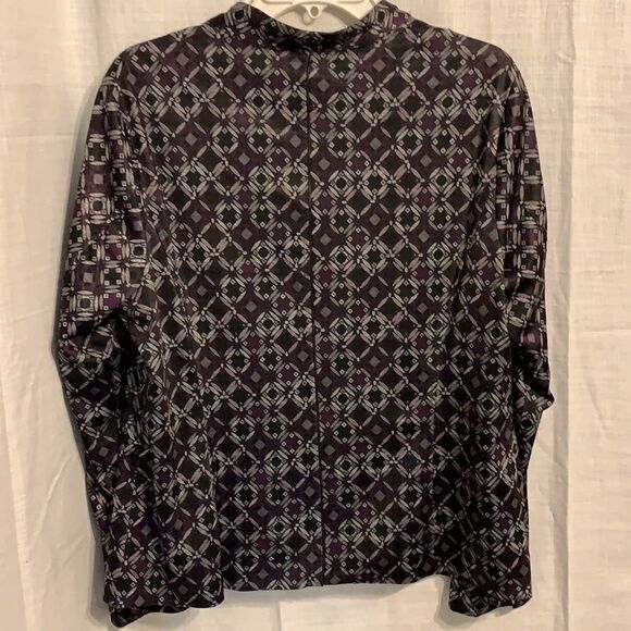 Christopher & Banks Size large petite purple and black light-weight jacket - Picture 2 of 10